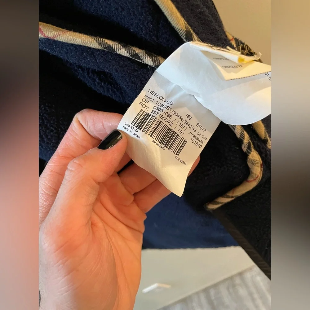 Burberry London Quilted Navy Jacket Mens Size 48 IT - Picture 8 of 9